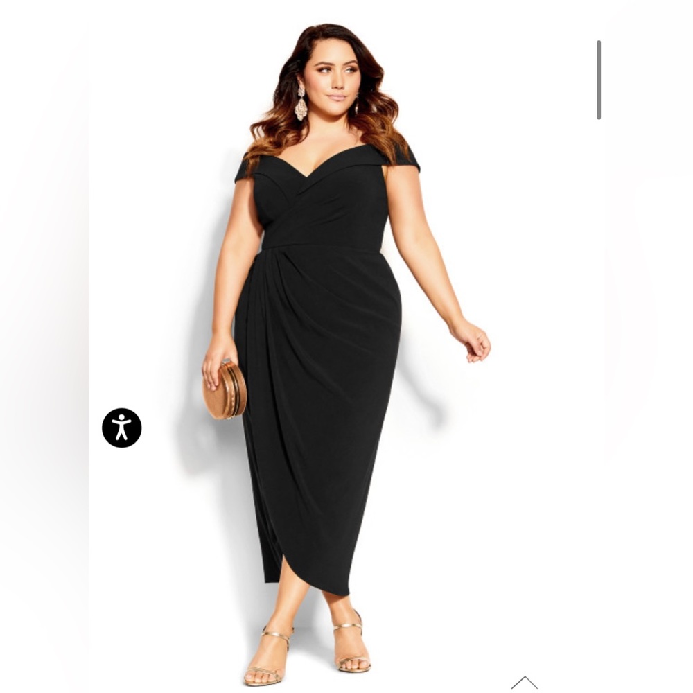 Ripple Love dress from City Chic. Black. Size XL/22. NWT